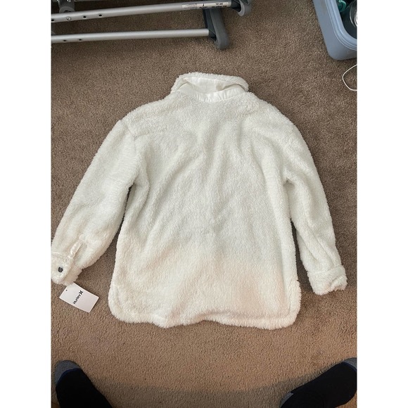 Large Girls Marshmallow Button Up Jacket - Picture 4 of 4